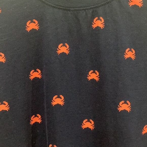 Broken Threads Blue Crab Print Short Sleeve Shirt – Medium - Picture 4 of 5